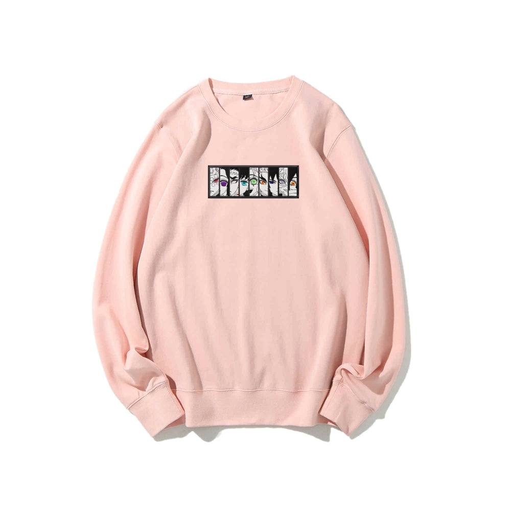 Demon Slayer: Kimetsu no Yaiba embroidered pure cotton unisex round neck anime sweatshirt