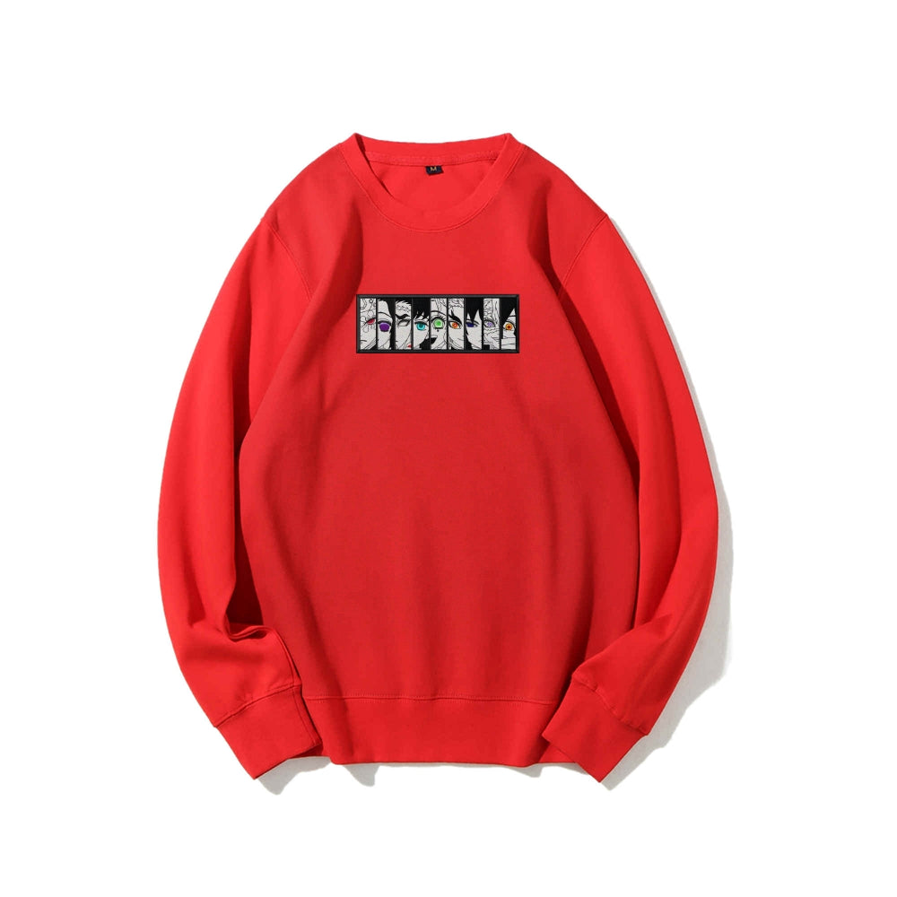 Demon Slayer: Kimetsu no Yaiba embroidered pure cotton unisex round neck anime sweatshirt