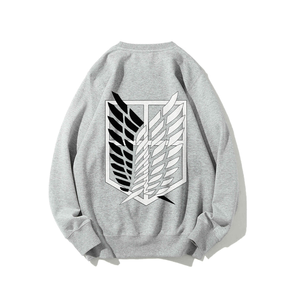 Attack on Titan Cotton Unisex Round Neck Anime Sweatshirt
