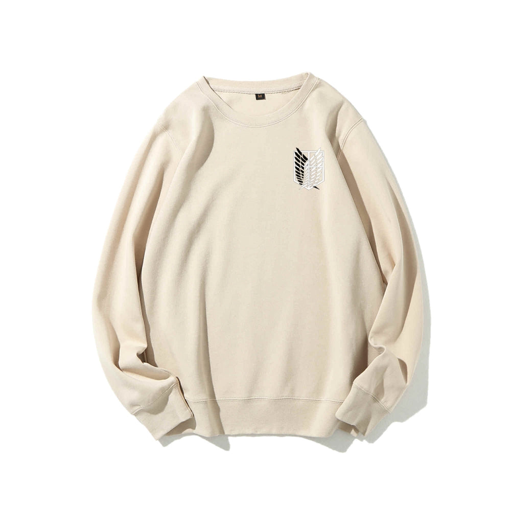 Attack on Titan Cotton Unisex Round Neck Anime Sweatshirt