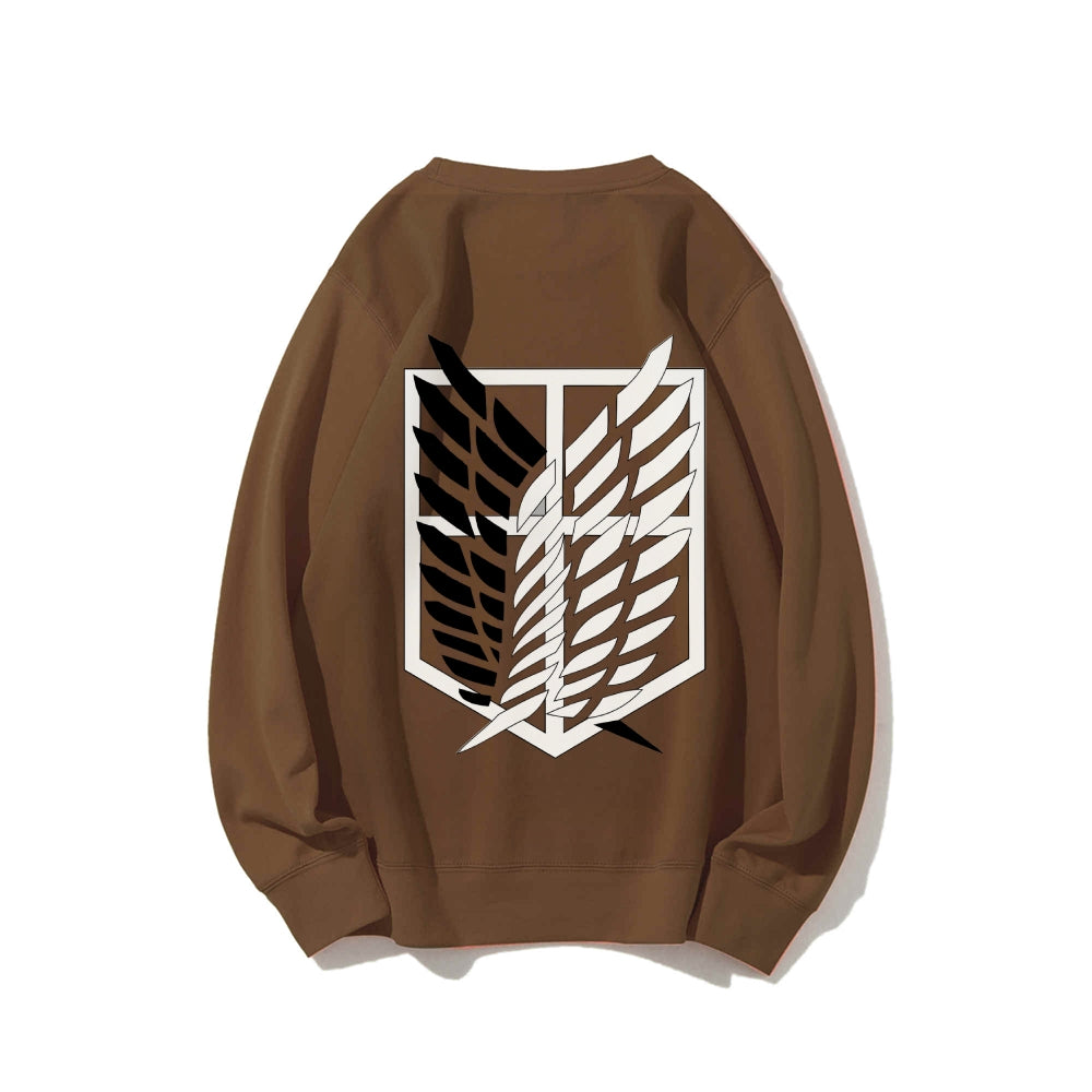 Attack on Titan Cotton Unisex Round Neck Anime Sweatshirt