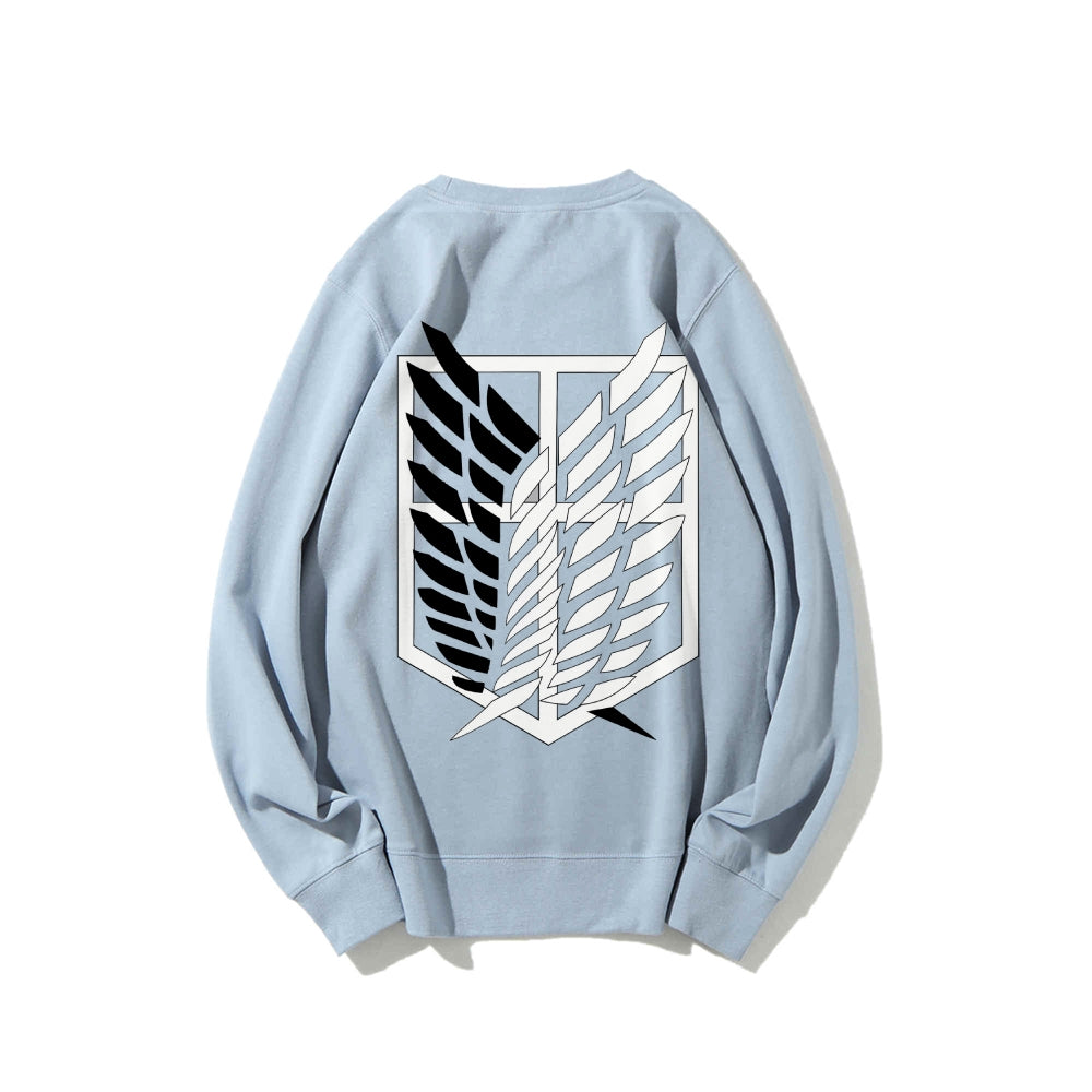 Attack on Titan Cotton Unisex Round Neck Anime Sweatshirt