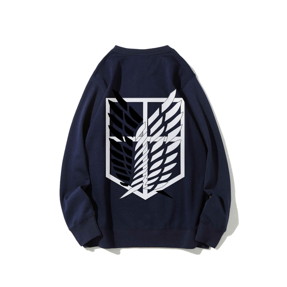 Attack on Titan Cotton Unisex Round Neck Anime Sweatshirt
