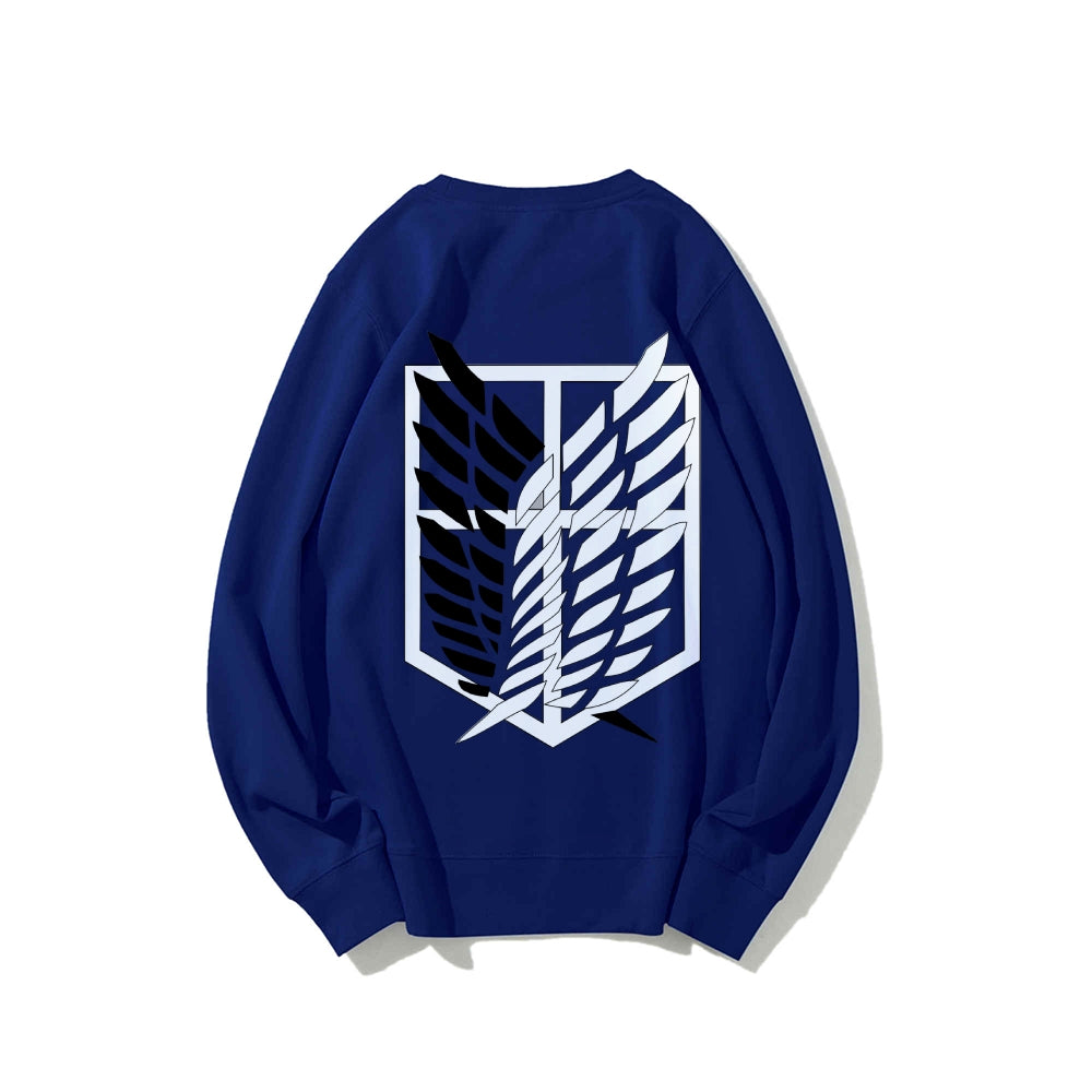 Attack on Titan Cotton Unisex Round Neck Anime Sweatshirt