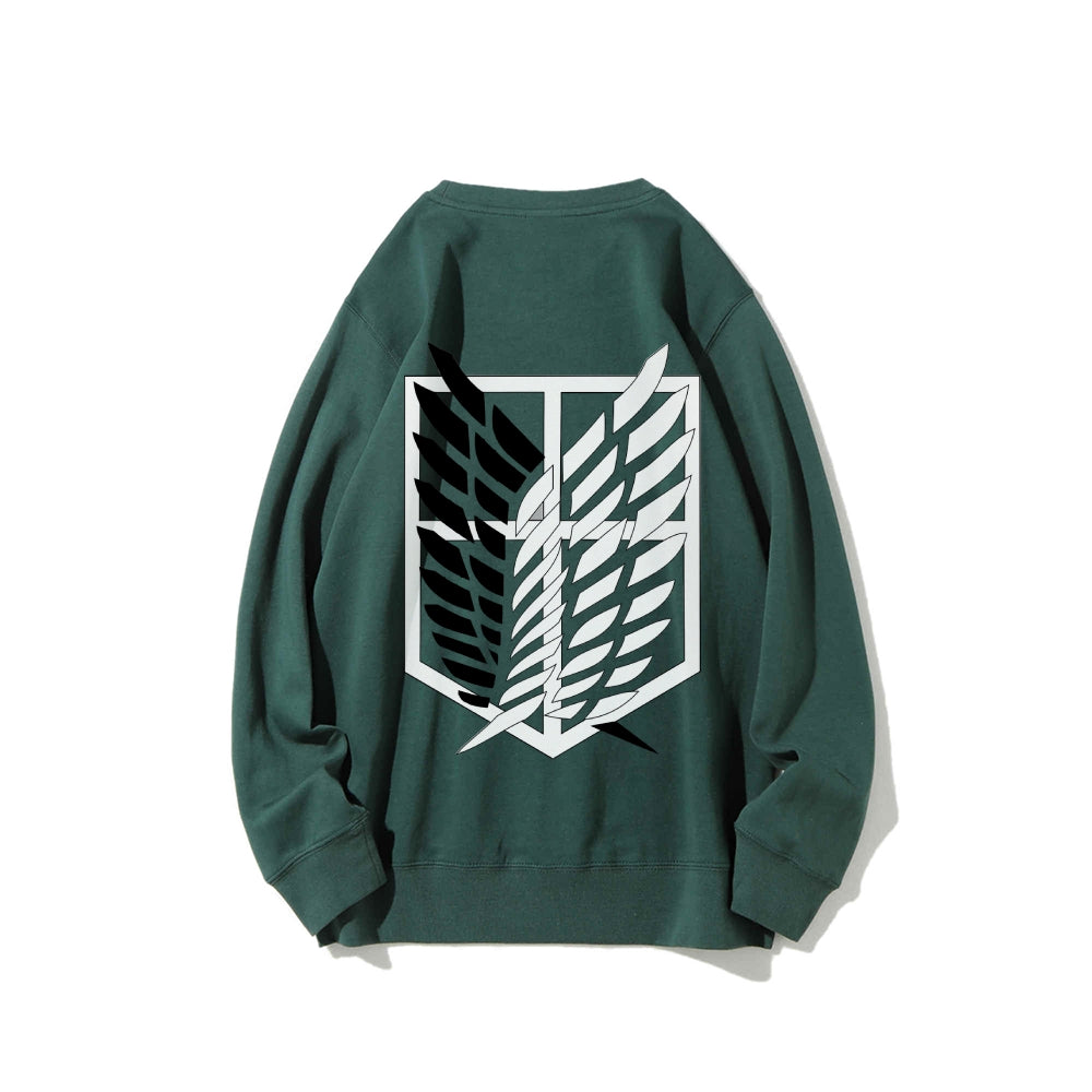Attack on Titan Cotton Unisex Round Neck Anime Sweatshirt