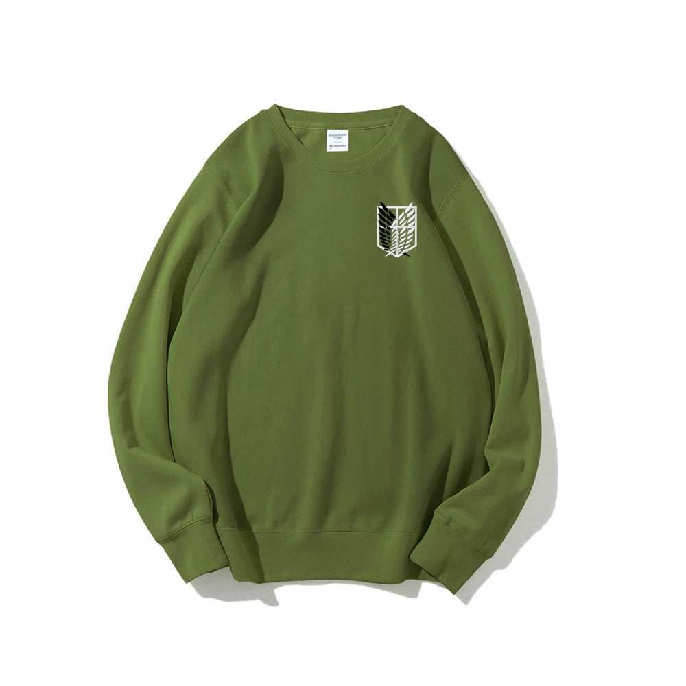 Attack on Titan Cotton Unisex Round Neck Anime Sweatshirt