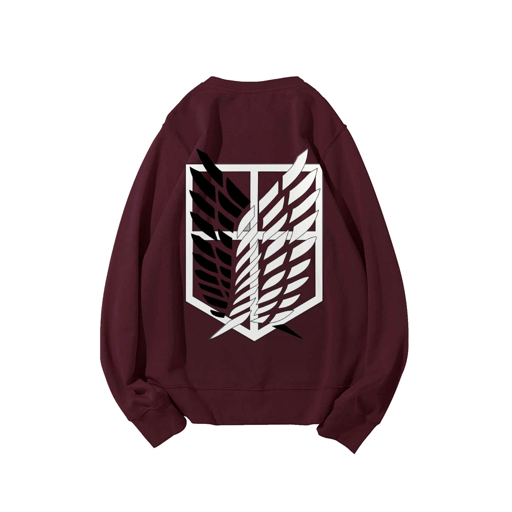 Attack on Titan Cotton Unisex Round Neck Anime Sweatshirt