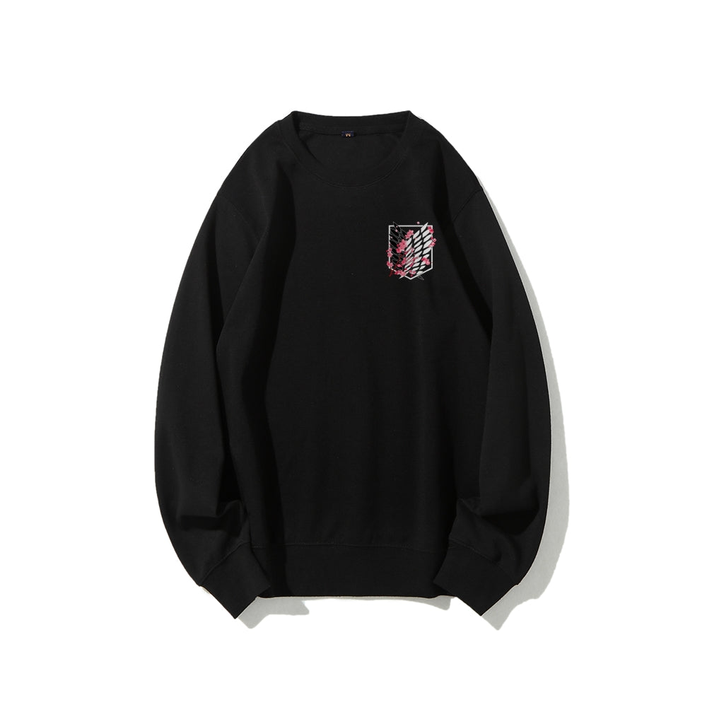 Attack on Titan Cotton Unisex Round Neck Anime Sweatshirt