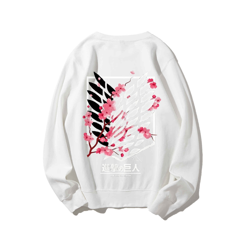 Attack on Titan Cotton Unisex Round Neck Anime Sweatshirt