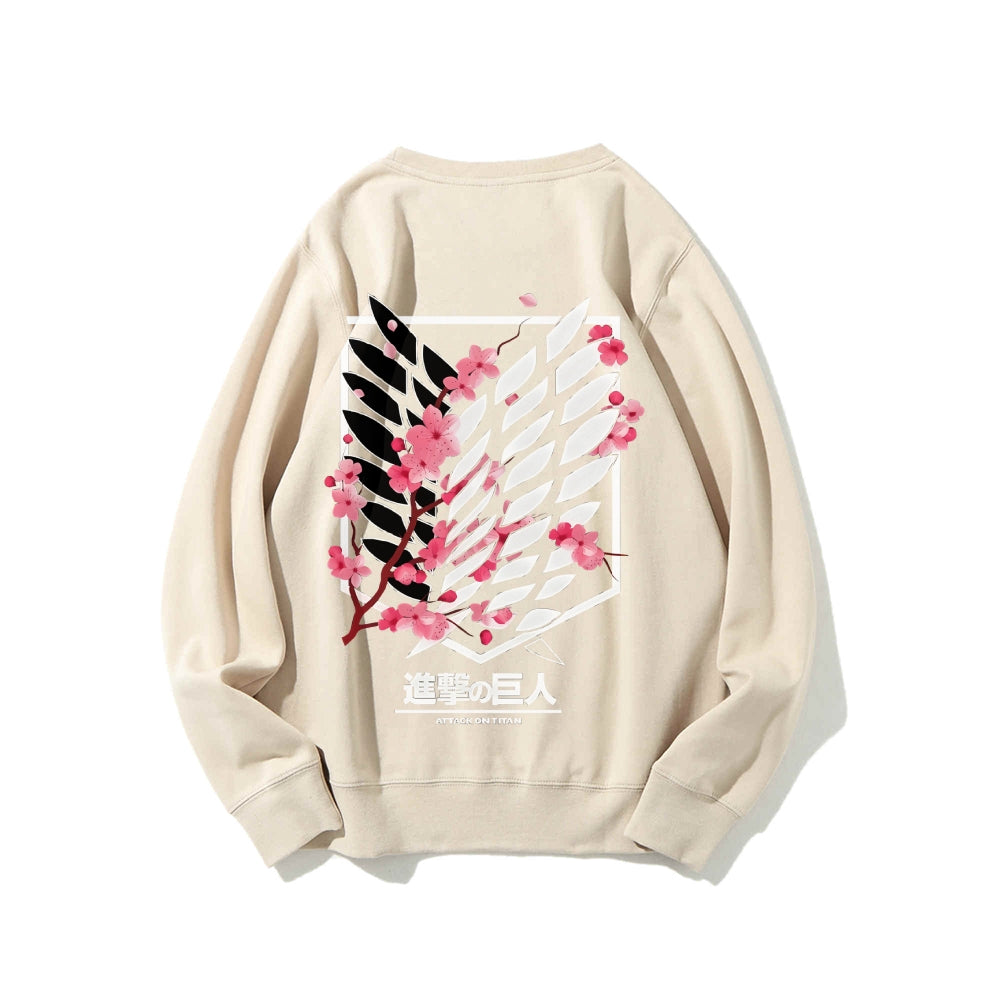 Attack on Titan Cotton Unisex Round Neck Anime Sweatshirt