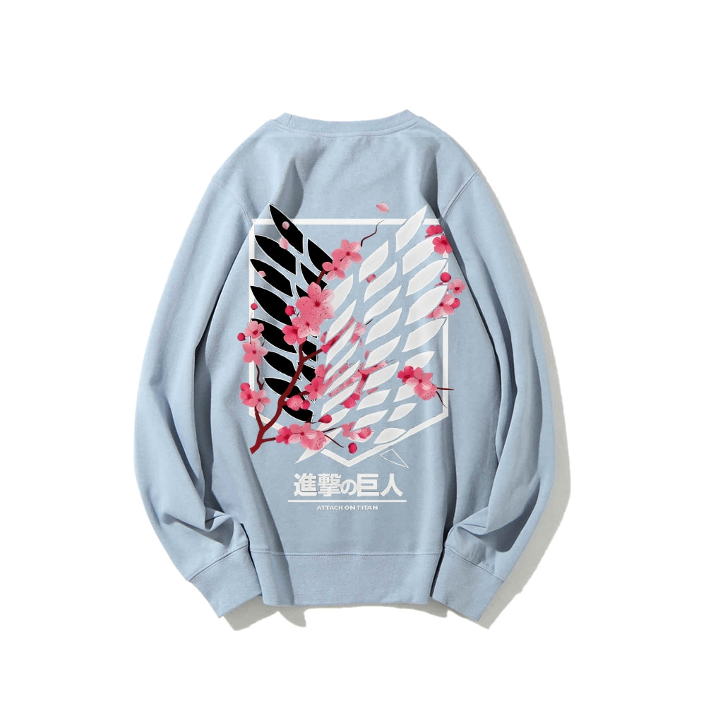 Attack on Titan Cotton Unisex Round Neck Anime Sweatshirt
