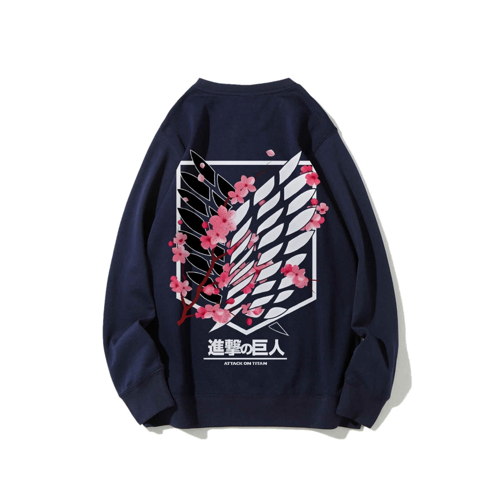 Attack on Titan Cotton Unisex Round Neck Anime Sweatshirt