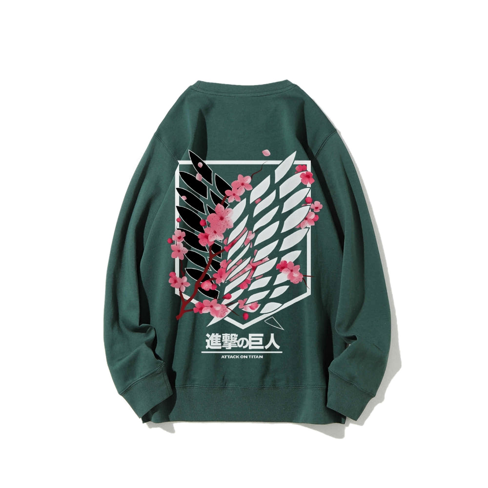 Attack on Titan Cotton Unisex Round Neck Anime Sweatshirt