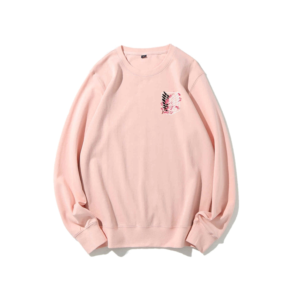 Attack on Titan Cotton Unisex Round Neck Anime Sweatshirt