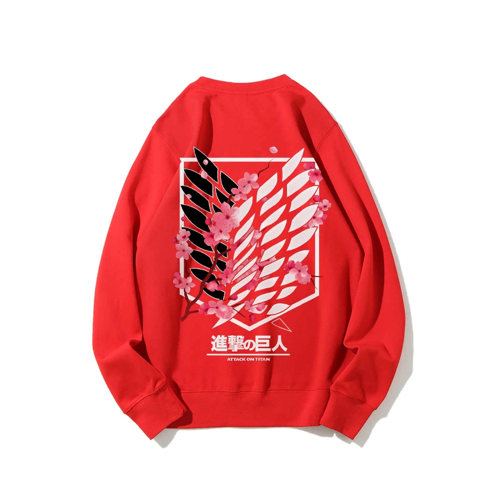 Attack on Titan Cotton Unisex Round Neck Anime Sweatshirt