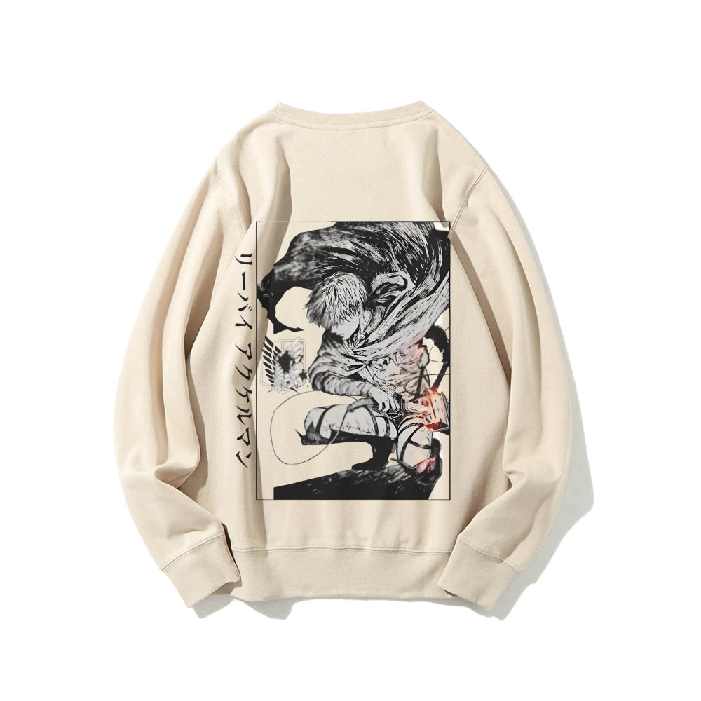 Attack on Titan Cotton Unisex Round Neck Anime Sweatshirt