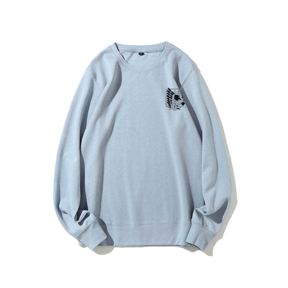 Attack on Titan Cotton Unisex Round Neck Anime Sweatshirt