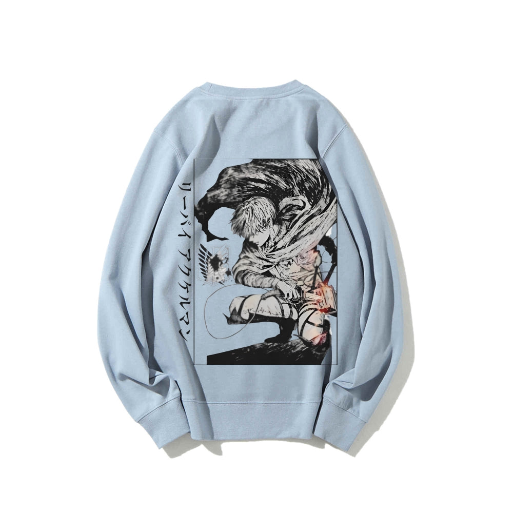 Attack on Titan Cotton Unisex Round Neck Anime Sweatshirt