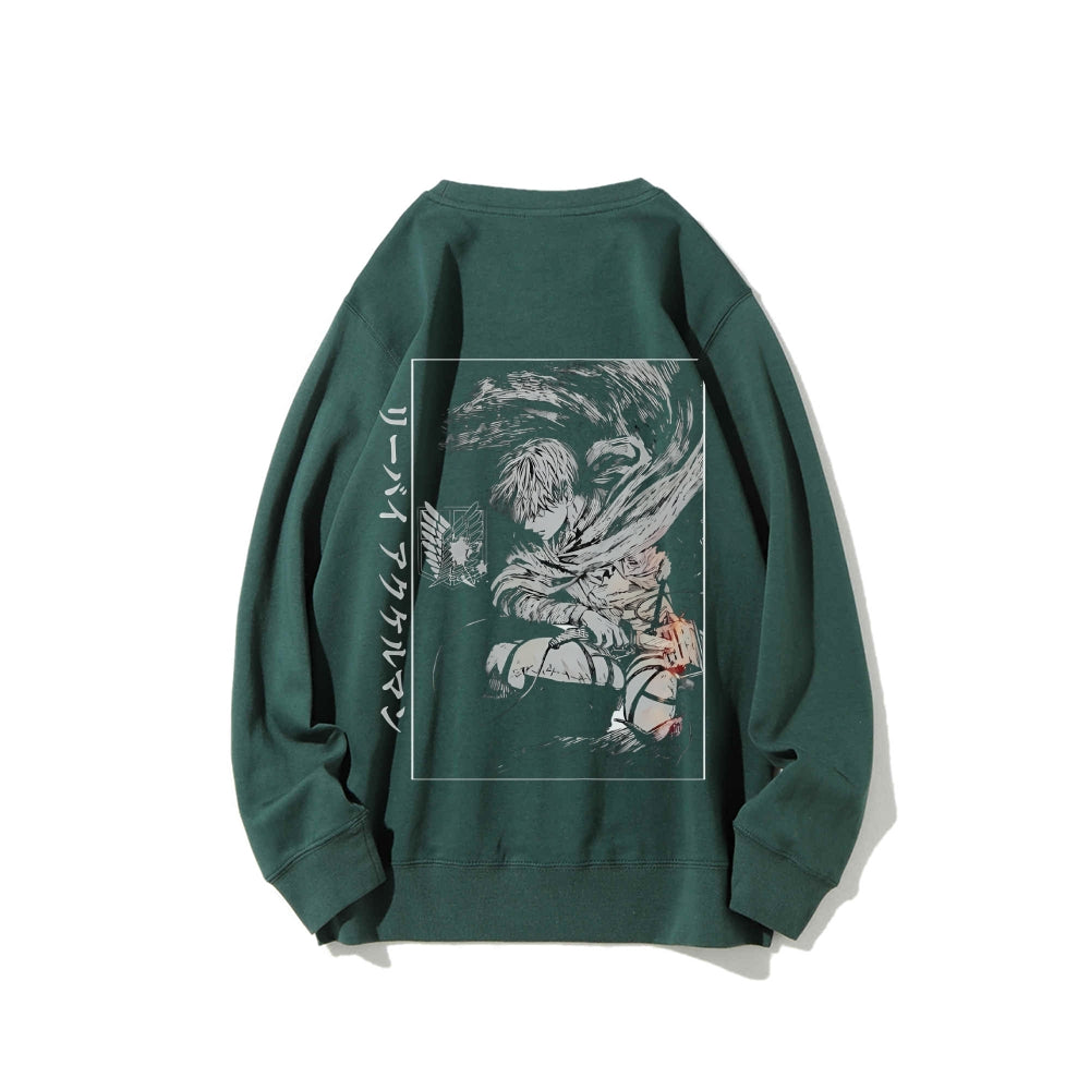 Attack on Titan Cotton Unisex Round Neck Anime Sweatshirt