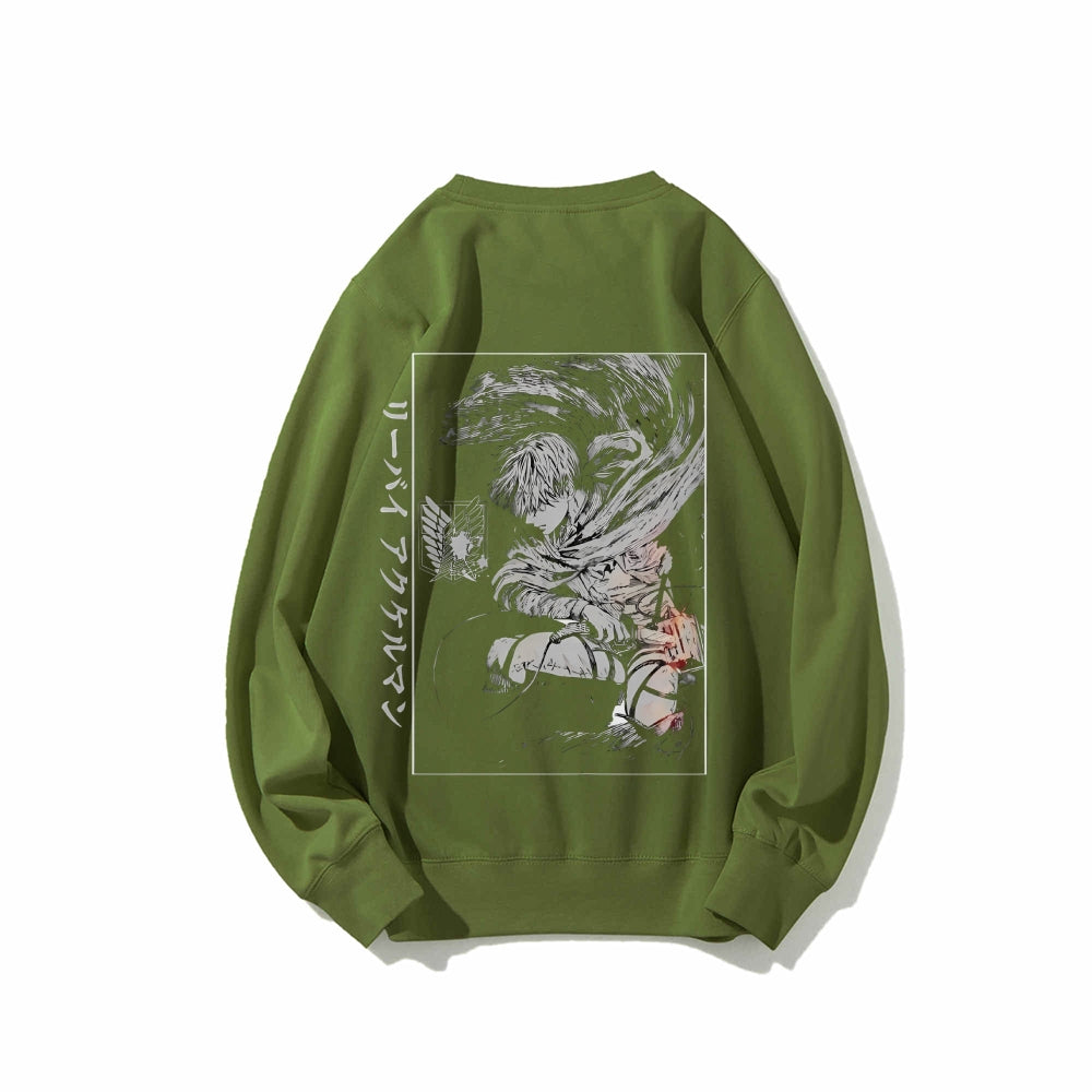 Attack on Titan Cotton Unisex Round Neck Anime Sweatshirt