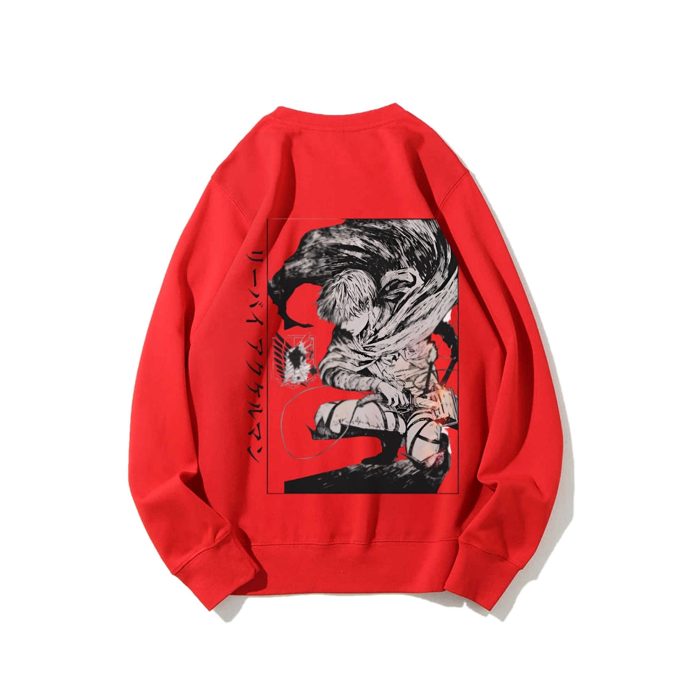 Attack on Titan Cotton Unisex Round Neck Anime Sweatshirt