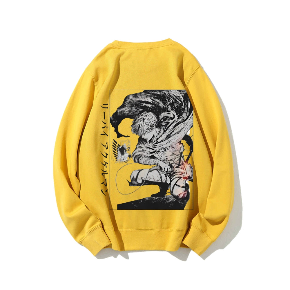Attack on Titan Cotton Unisex Round Neck Anime Sweatshirt