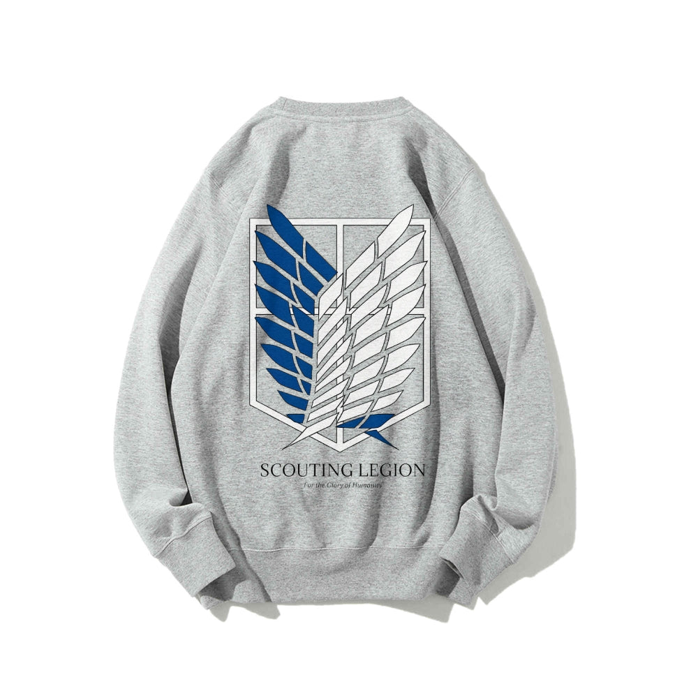 Attack on Titan Cotton Unisex Round Neck Anime Sweatshirt