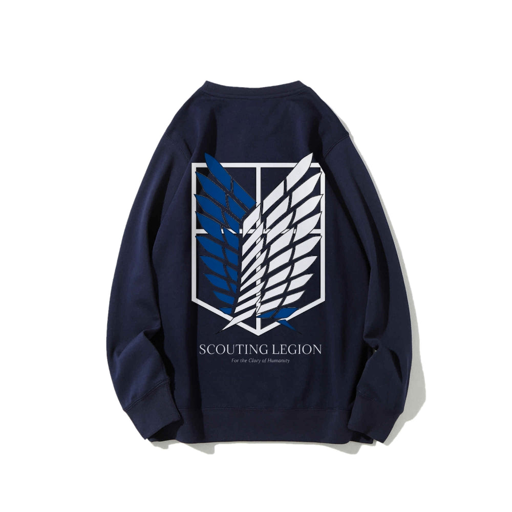 Attack on Titan Cotton Unisex Round Neck Anime Sweatshirt