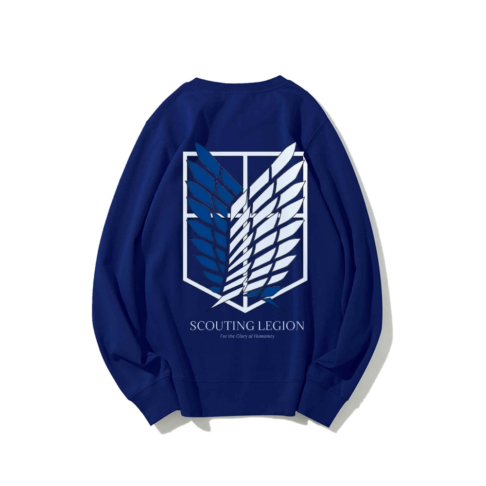 Attack on Titan Cotton Unisex Round Neck Anime Sweatshirt