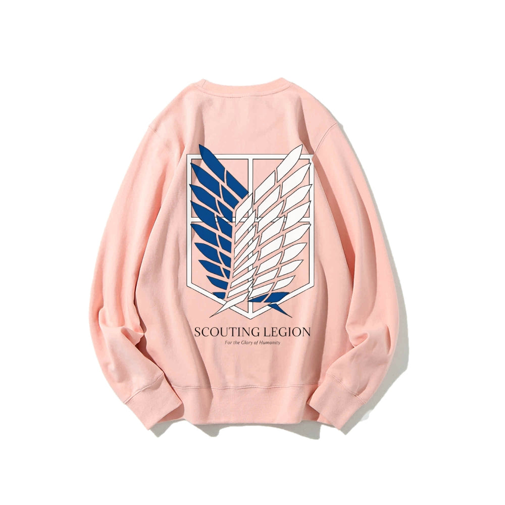 Attack on Titan Cotton Unisex Round Neck Anime Sweatshirt