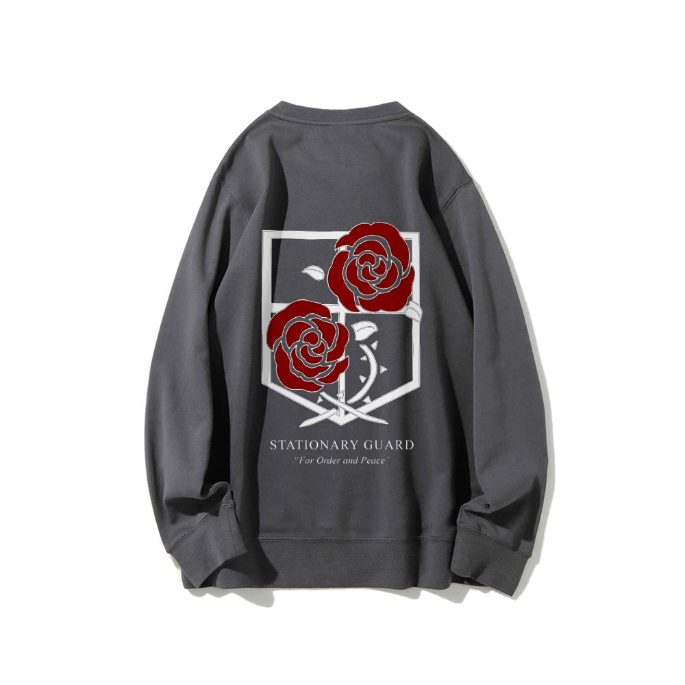 Attack on Titan Cotton Unisex Round Neck Anime Sweatshirt