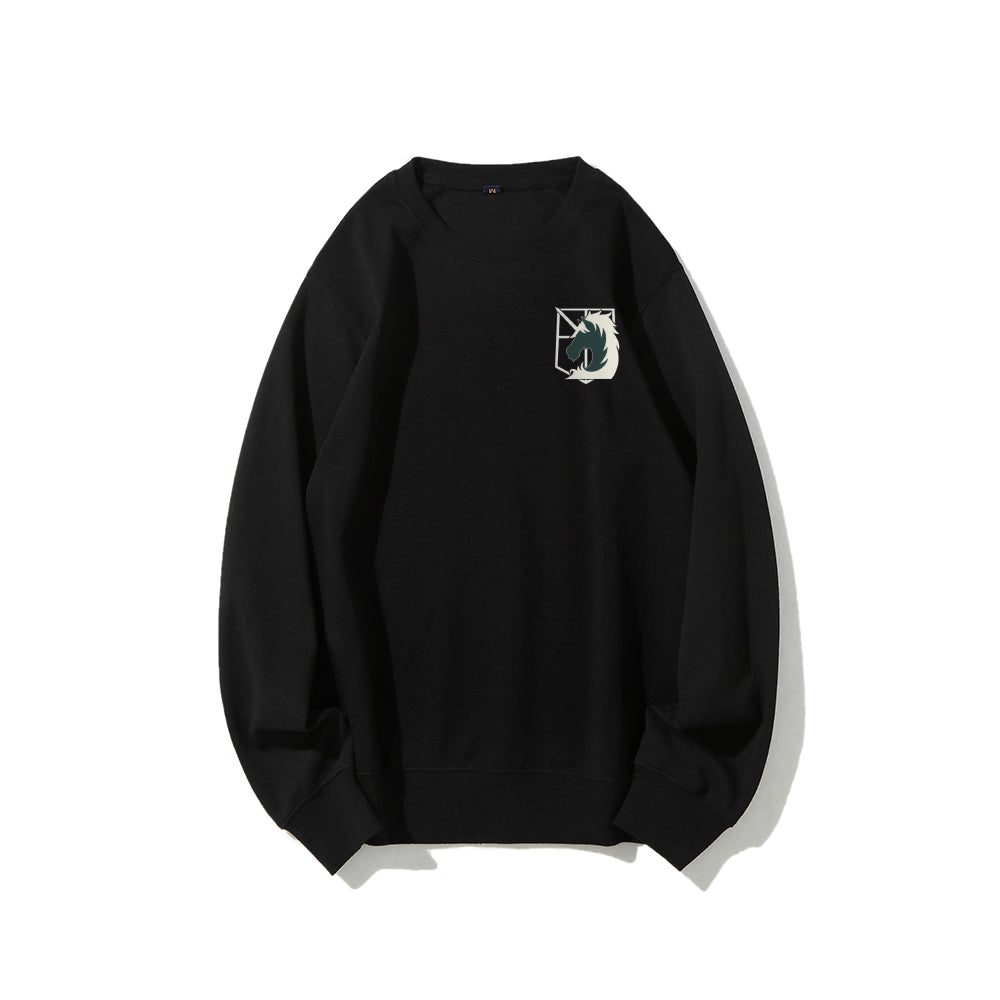 Attack on Titan Cotton Unisex Round Neck Anime Sweatshirt