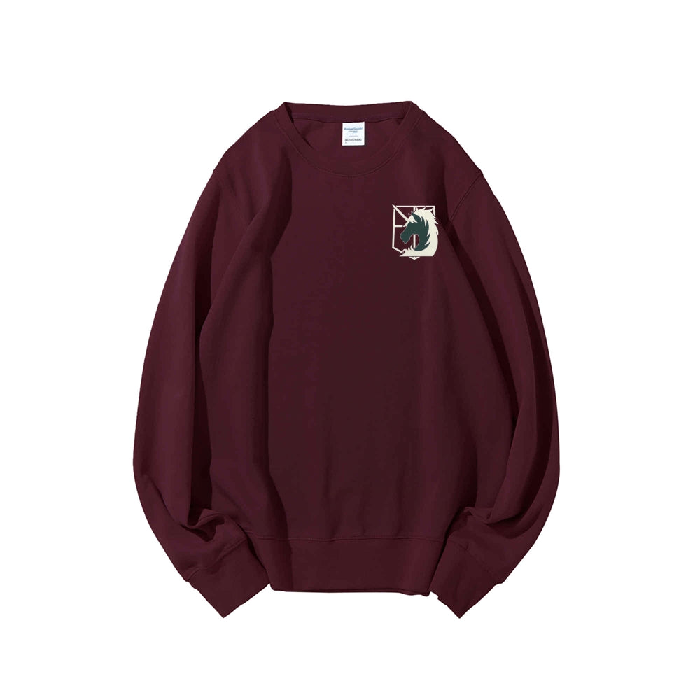 Attack on Titan Cotton Unisex Round Neck Anime Sweatshirt