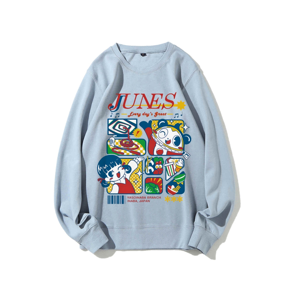 Persona4 Junes Cotton Unisex Round Neck Anime Sweatshirt