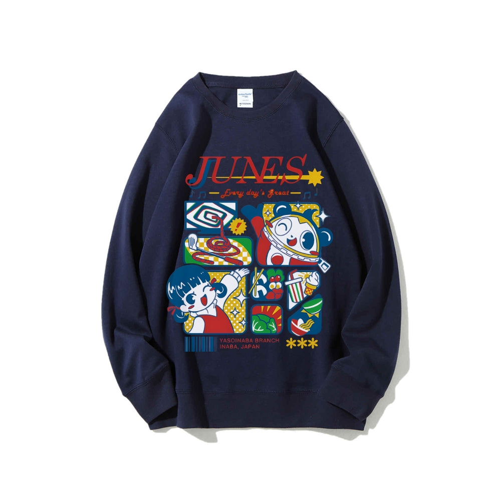 Persona4 Junes Cotton Unisex Round Neck Anime Sweatshirt