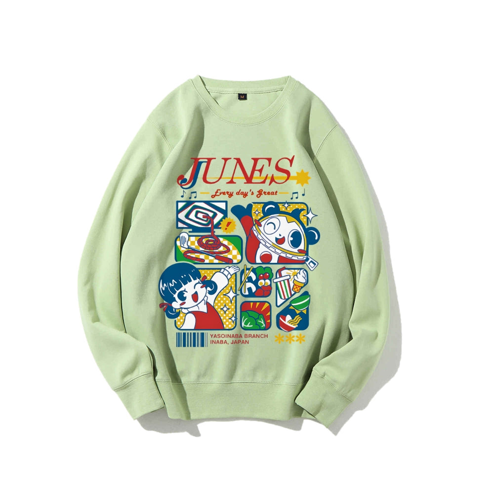 Persona4 Junes Cotton Unisex Round Neck Anime Sweatshirt