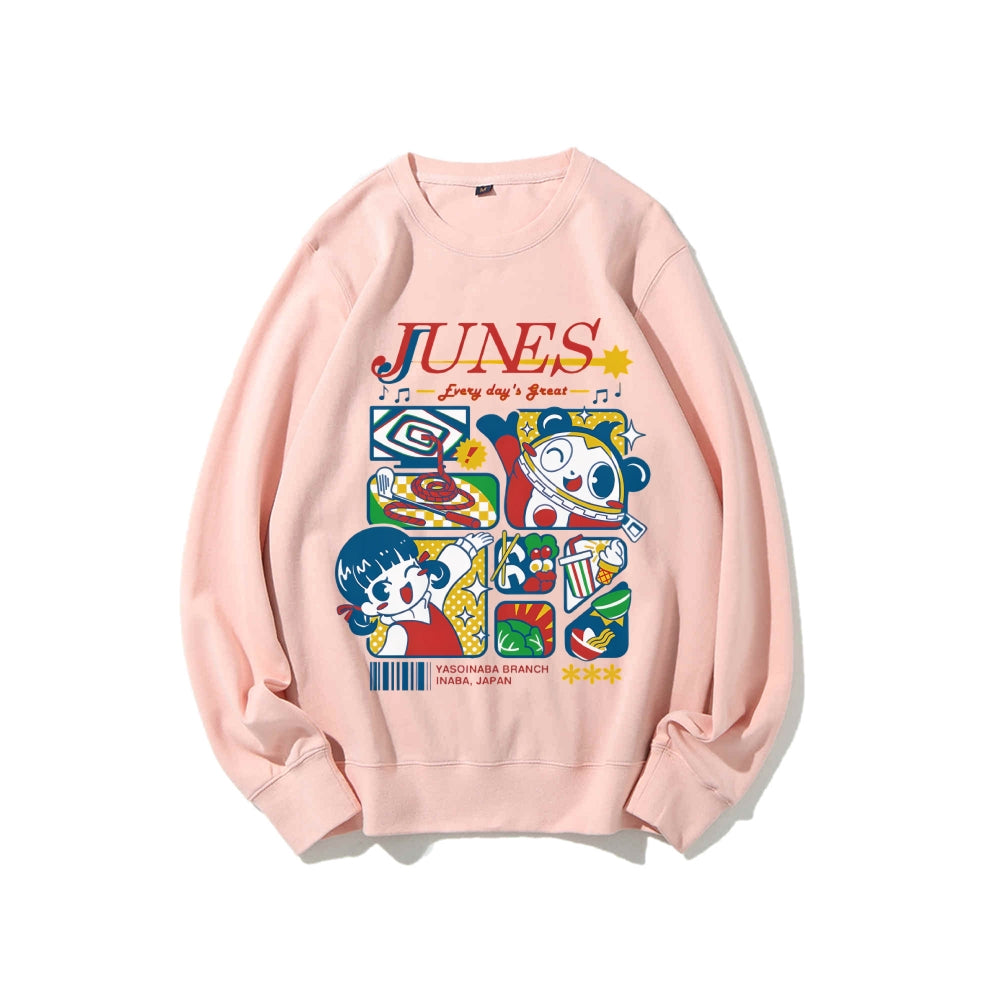 Persona4 Junes Cotton Unisex Round Neck Anime Sweatshirt
