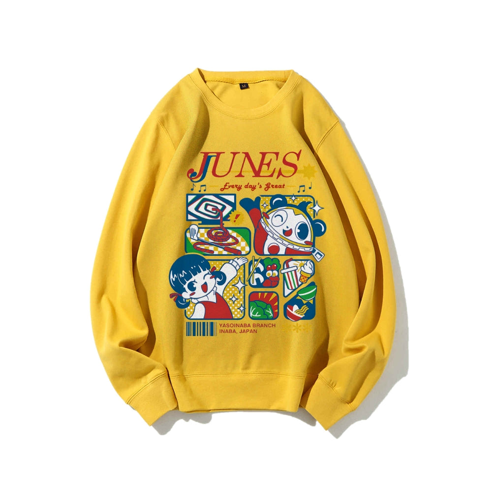 Persona4 Junes Cotton Unisex Round Neck Anime Sweatshirt