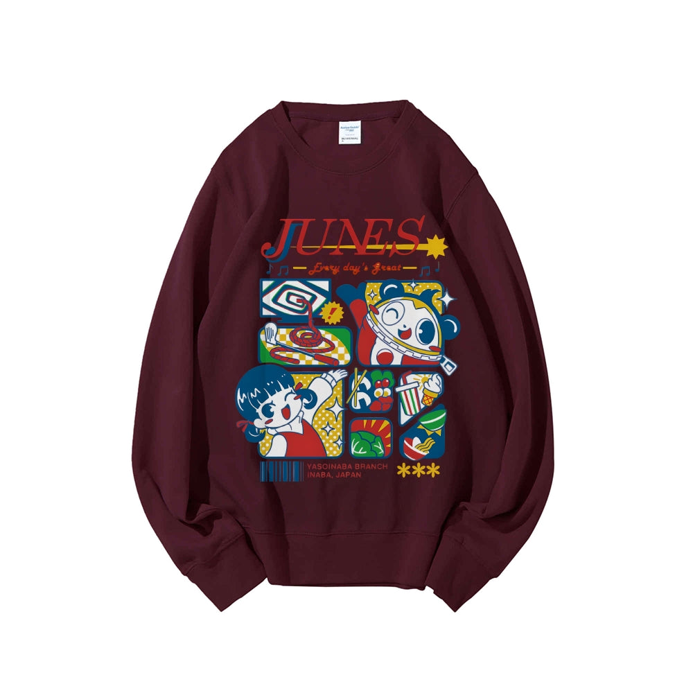 Persona4 Junes Cotton Unisex Round Neck Anime Sweatshirt