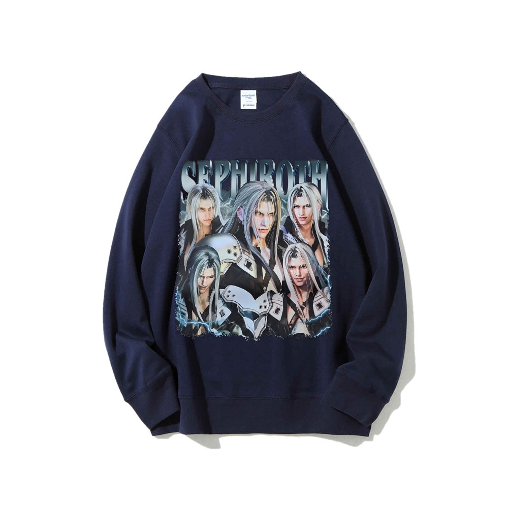 SEPHIROTH Cotton Unisex Round Neck Anime Sweatshirt