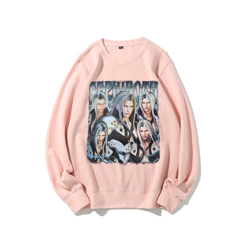 SEPHIROTH Cotton Unisex Round Neck Anime Sweatshirt