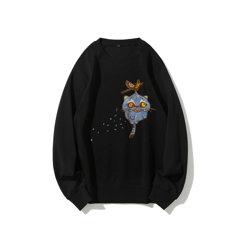 Kpopdemonhunters Cotton Unisex Round Neck Anime Sweatshirt