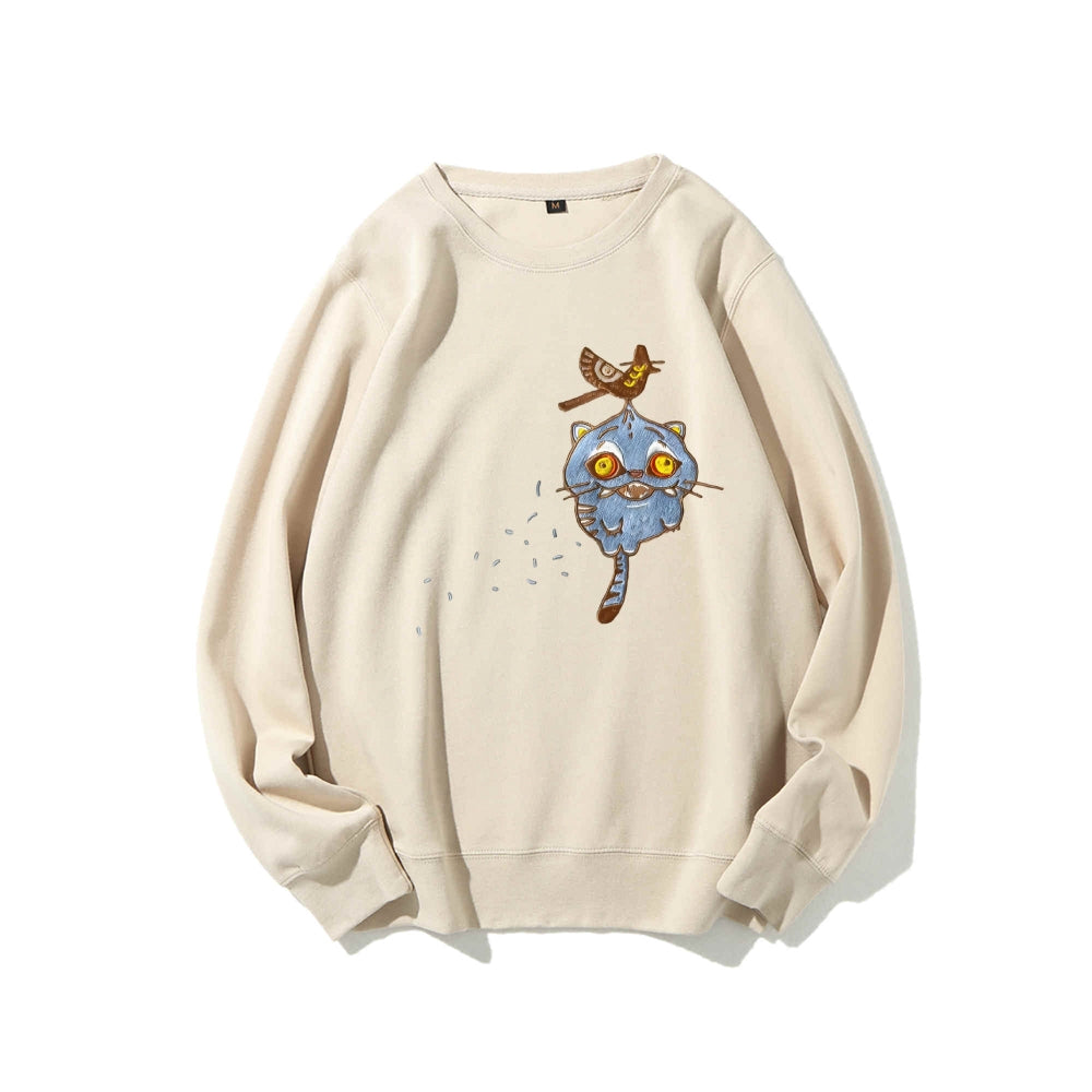 Kpopdemonhunters Cotton Unisex Round Neck Anime Sweatshirt