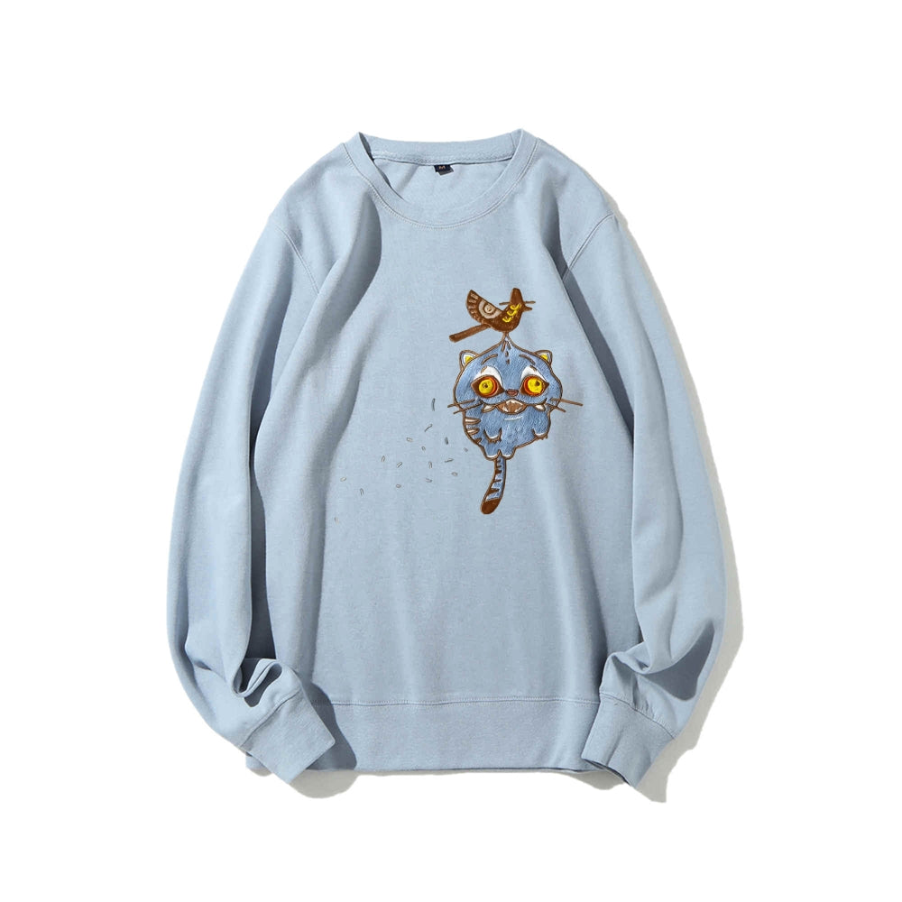 Kpopdemonhunters Cotton Unisex Round Neck Anime Sweatshirt