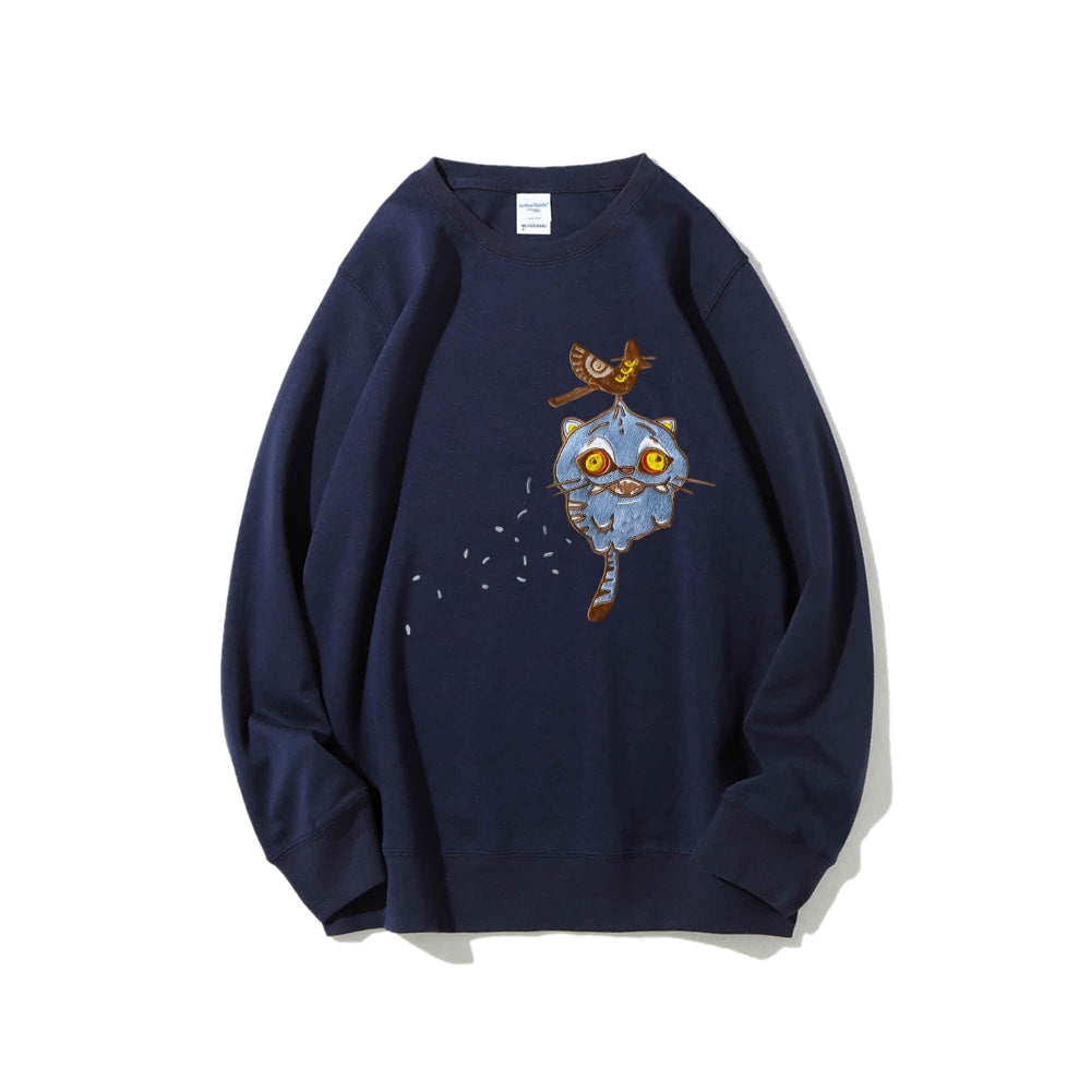 Kpopdemonhunters Cotton Unisex Round Neck Anime Sweatshirt
