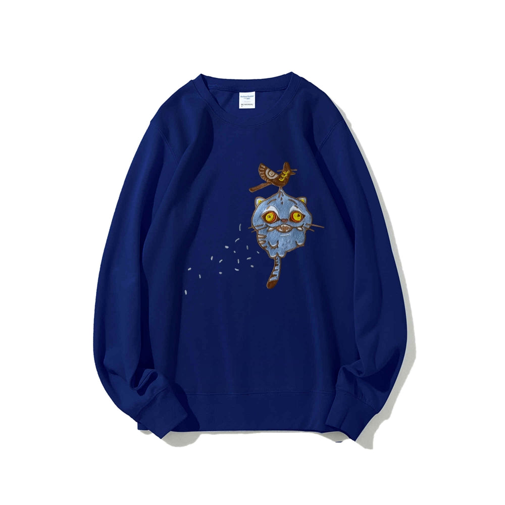 Kpopdemonhunters Cotton Unisex Round Neck Anime Sweatshirt