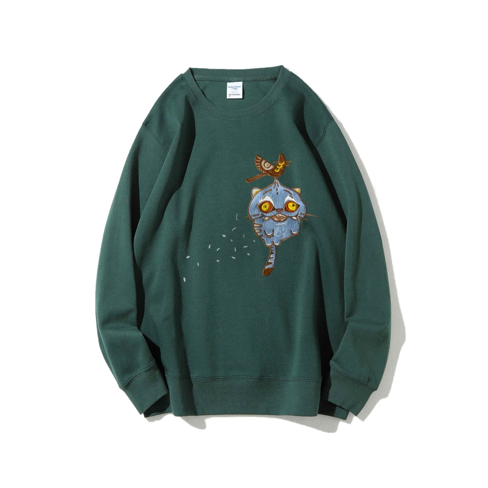 Kpopdemonhunters Cotton Unisex Round Neck Anime Sweatshirt