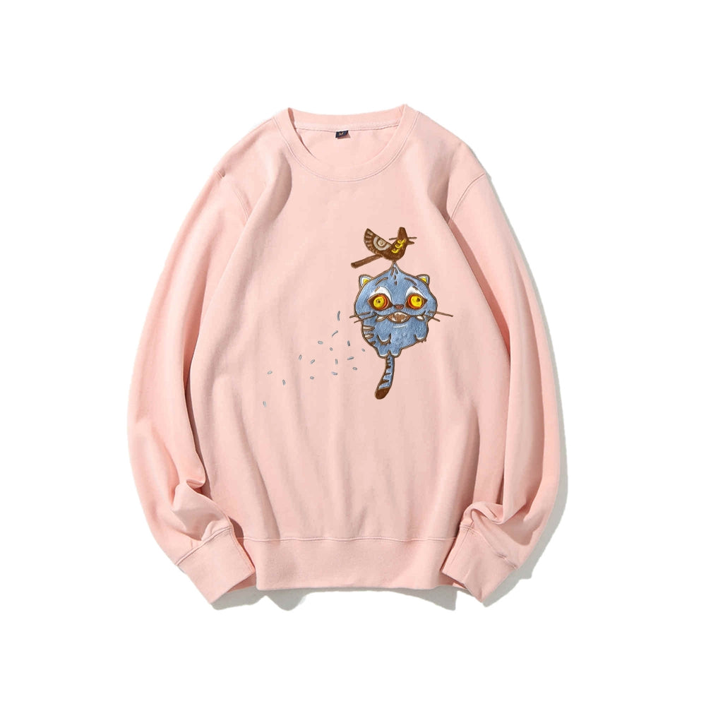 Kpopdemonhunters Cotton Unisex Round Neck Anime Sweatshirt
