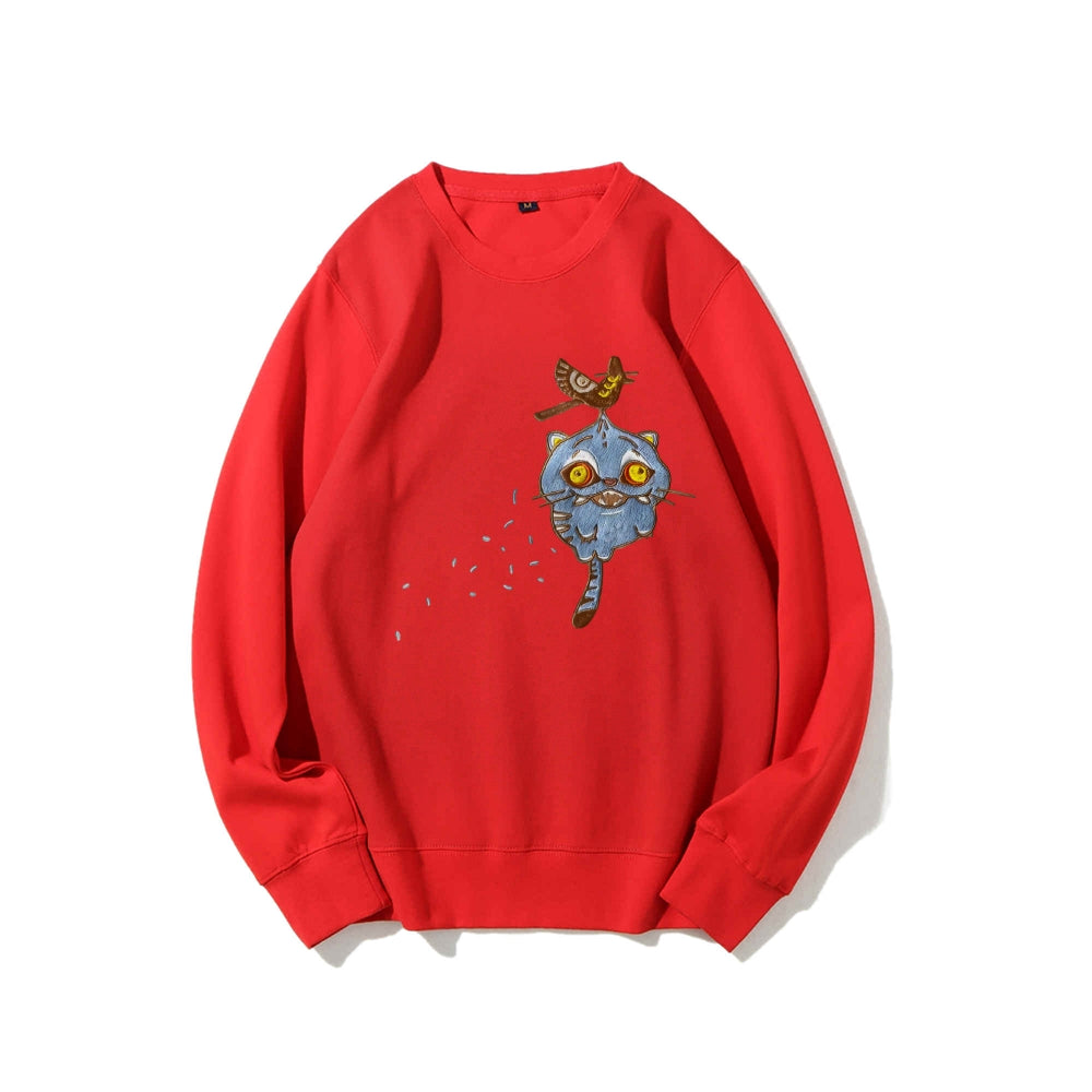 Kpopdemonhunters Cotton Unisex Round Neck Anime Sweatshirt