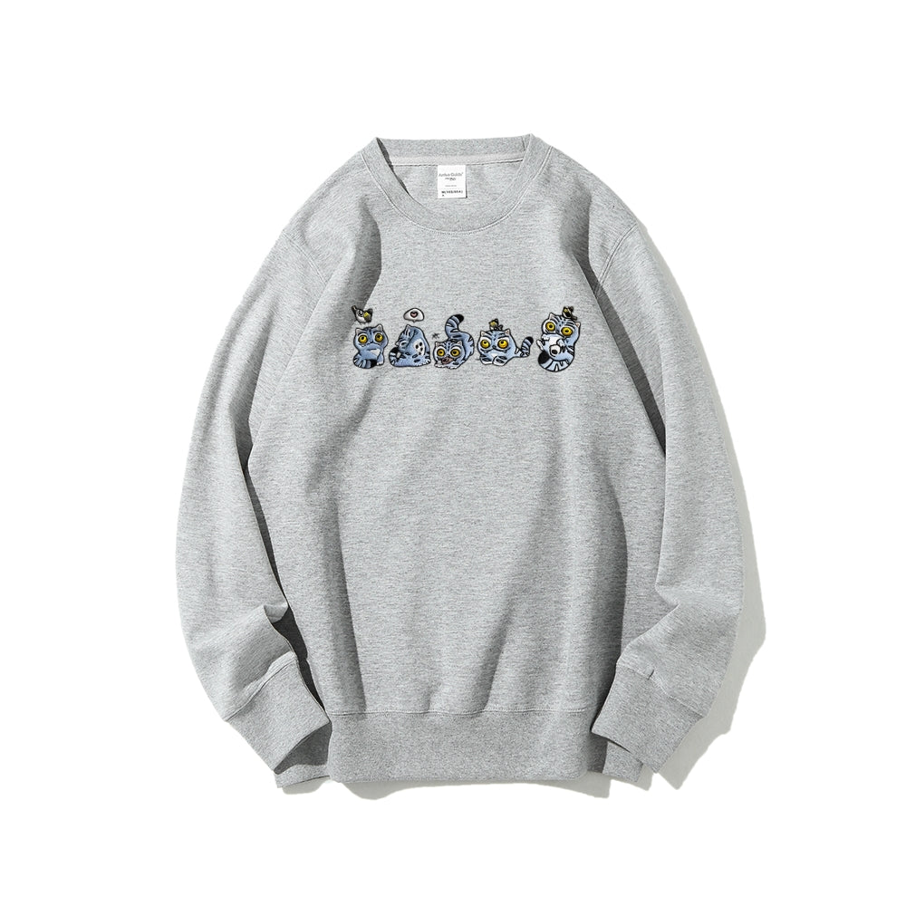 Kpopdemonhunters pure cotton unisex round neck anime embroidered sweatshirt